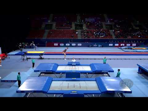 OVCARUKA Darja (LAT) W - 2022 Trampoline Worlds, Sofia (BUL) - Q Trampoline Exercise 2