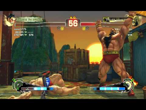 nonoGT75 [E.Honda] vs M4nu3L-Piiiiiiii [Zangief] USF4 Online Ranked Matches - PSN