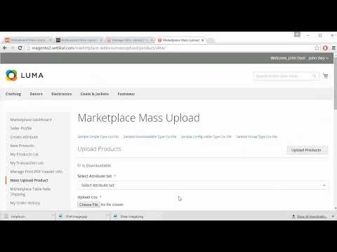 Simple Product - Magento 2 Multi Vendor Marketplace Mass Upload Add-On
