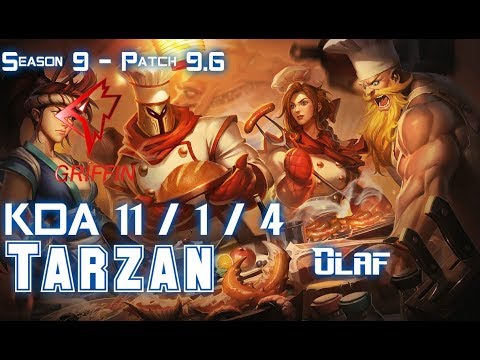 GRF Tarzan OLAF vs LEE SIN Jungle - Patch 9.6 KR Ranked