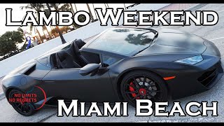 LAMBORGHINI Huracan Rental on MIAMI BEACH Travel Adventure - Huracan SPYDER Black