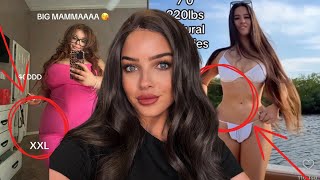 BIG MAMA TREND: TIKTOKERS PHOTOSHOP body POSITIVE posts | Instagram vs Reality