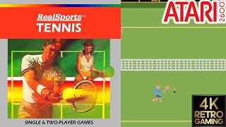Realsports Tennis Atari 2600 4k Gameplay