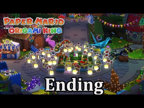 Paper Mario The Origami King Ending - Origami Catle + King Olly Boss Fight