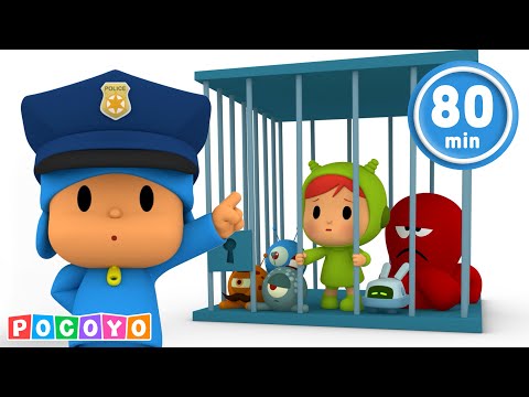 🚓 Pocoyo the POLICEMAN! 👮‍♂️ Let's Keep the Town Safe! (100 Mins) | Pocoyo English | Fun Careers