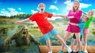 Mystery Lake Monster Attack! Family Vacation at Spooky Lake House! Full SHK Movie Compilation