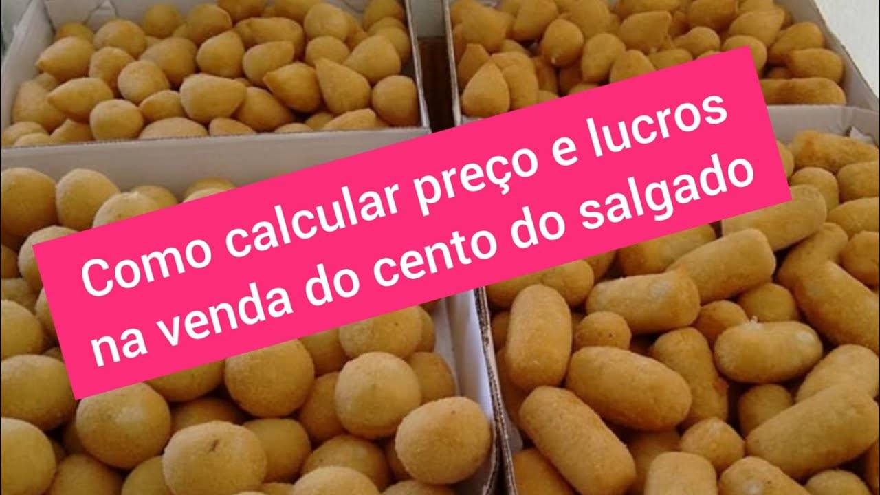 Como calcular preços e lucros do salgado de festa 20 á 25 gr .RECEITAS LUCRATIVAS