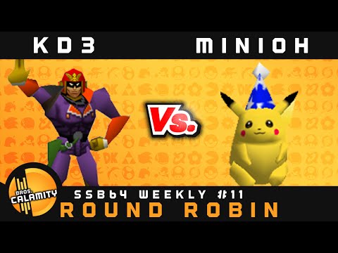 SSB64 Weekly #11 | KD3 (Falcon) vs Miniohh! (Pikachu) - Round Robin - Smash 64