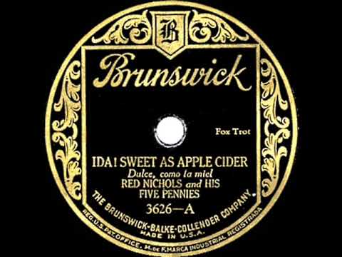 1927 HITS ARCHIVE: Ida, Sweet As Apple Cider - Red Nichols (instrumental)