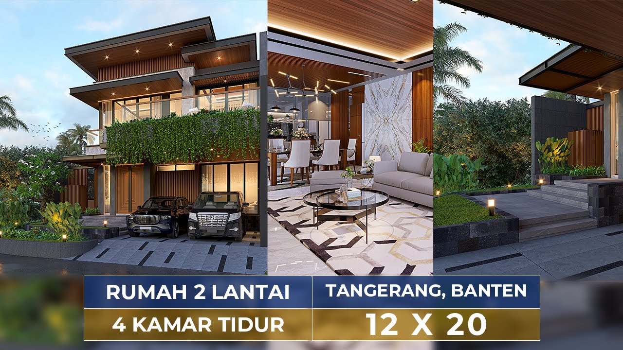 Video 3D Mr. PJI 1401 Modern House 2 Floors Design - Tangerang, Banten
