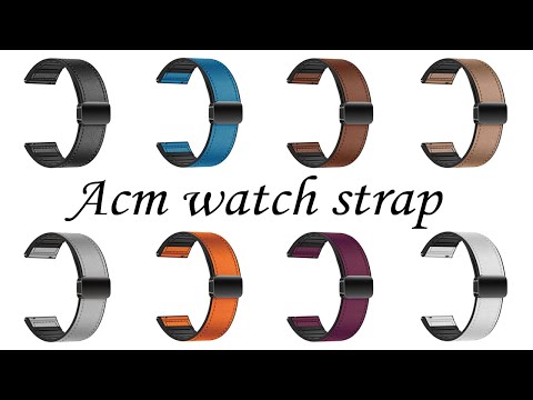 ACM Watch Strap Leather Magnetic Silicone for Noise Noisefit Evolve  Smartwatch 3522368 mm Synthetic Leather Watch Strap
