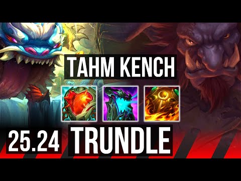TAHM KENCH vs TRUNDLE (TOP) | Good KDA: 8/1/9, 36K damage | EUW Master | 25.24