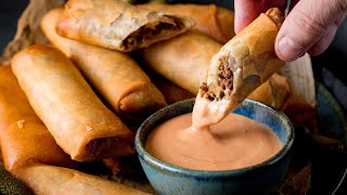 Cheeseburger Spring Rolls Recipe = One of my favourite Disney foods!