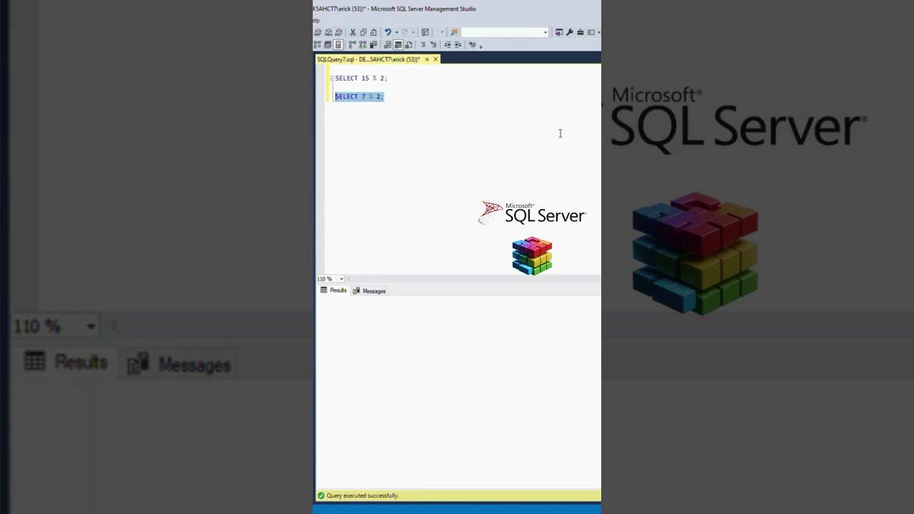 SQL Server 2022 - Operación módulo %