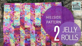 Hillside Quilt Pattern Video Tutorial - Uses 2 Jelly Rolls!