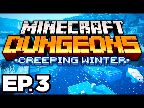 TheWaffleGalaxy - EXPLORING THE LOST SETTLEMENT!! - Minecraft Dungeons: Creeping Winter DLC Ep.3 (Gameplay Let's Play)