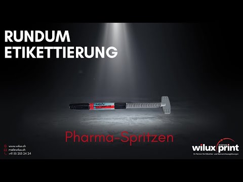 WILUX System PLS3100 | Rundum Etikettierung | Pharma Spritzen | WILUX PRINT Etikettiermaschinen