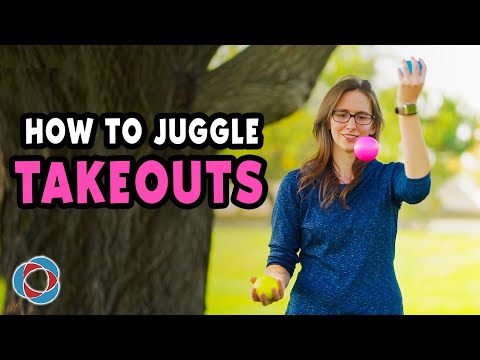 Learn to juggle TAKEOUTS - Intermediate Tutorial