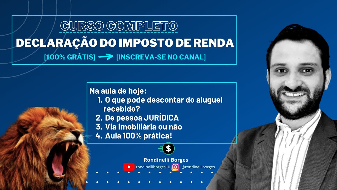 34. Como declarar ALUGUEL RECEBIDO de PJ no IR? O que pode descontar do aluguel?
