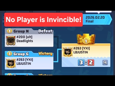 #1 Ranked LBJustin Escapes Champions Duel With Narrow Win in Last War