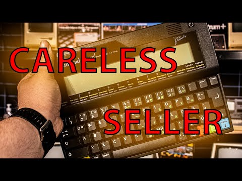 Amstrad NC100 with 1M memory card unbox and repair