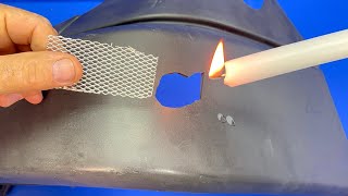 Genius Idea! Fix Cracks on the Bumper With Plastic Welding Method