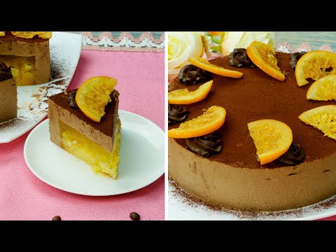 Entremet alla mousse di cioccolato e arancia - una torta deliziosa e profumatissima!