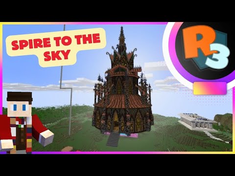 EPIC! Building Massive Castle Spire in Minecraft!