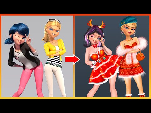 Miraculous: Ladybug And Chloe Glow Up In Christmas - Miraculous Characters Transformation