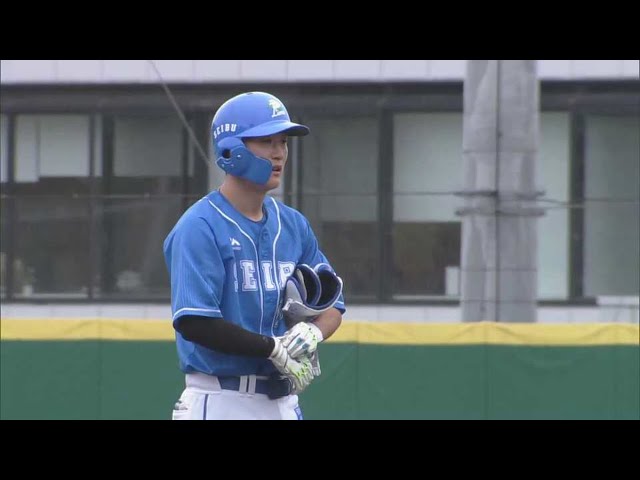 【ファーム】貴重な追加点!! ライオンズ・戸川大輔 ライトへのタイムリー2ベースヒットを放つ!! 2022年7月3日 埼玉西武ライオンズ 対 読売ジャイアンツ