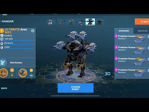 Ares Hussar MK3 War Robots Gameplay