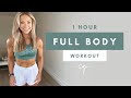 1 Hour FULL BODY WORKOUT at Home | No Equipment & No Jumping