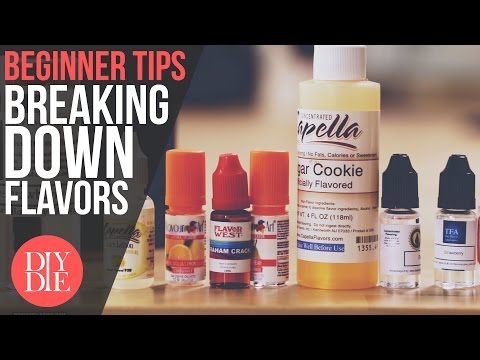 Part of a video titled Breaking Down Flavors (Beginner DIY E-liquid Tips) - YouTube