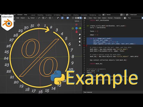 Blender Python Example: Using the modulo operator (%)