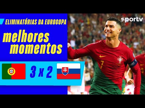 Gols e lances de Portugal x Eslováquuia
