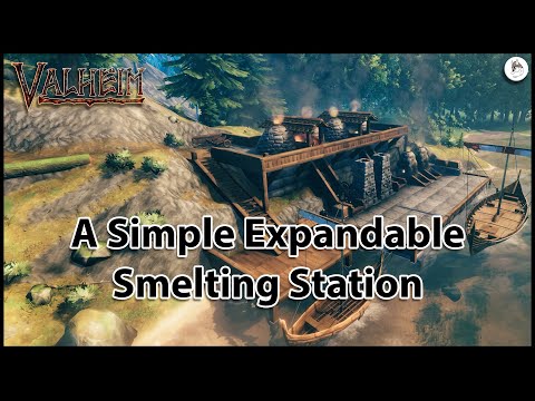 Valheim - Building - Smelting Station #valheim #valheimgameplay #fypシ