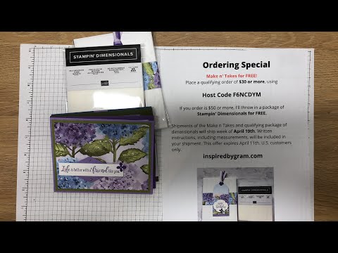 Hydrangea Card Class Make n Takes for FREE with Qualifying Order