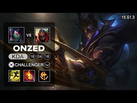 OnZed Zed vs Akali Mid - KR Challenger - Patch 15.S1.3 Season 15