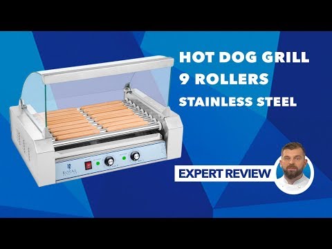 Video - Hotdog Grill - 9 rollers - Roestvrij staal