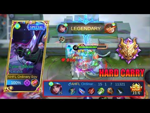 Natalia Jungle Solo Queue Hard Carry | Top Global Natalia Gameplay - MLBB