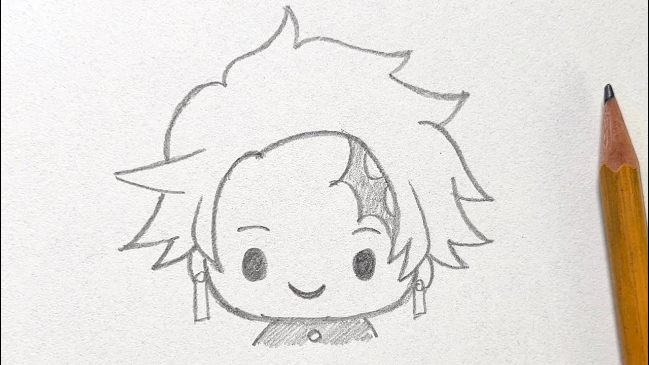 how to draw TANJIRO chibi easy | step by step | for beginners