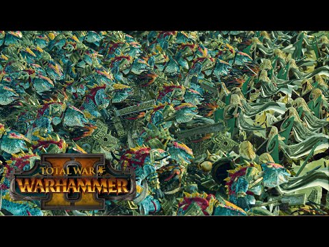 Lizardmen vs. Wood Elves - Total War: WARHAMMER II - Cinematic Battle [4K]