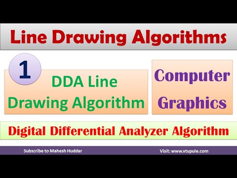 1. Digital Differential Analyzer | DDA Algorithm | DDA Line Drawing Algorithm by Mahesh Huddar