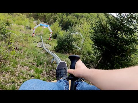 Steilste Sommerrodelbahn in Deutschland! | Erlebnis-Rodelbahn Ruhla  (ONRIDE) Video 2023