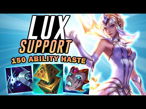 MAX ABILITY HASTE LUX SUPPORT | CRAZY DAMAGE! - League of Legends
