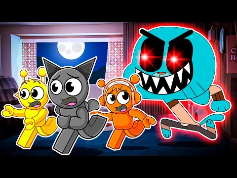 Escape The SCARY GUMBALL In Roblox With MY FRIENDS...