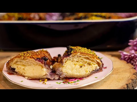 Greek Custard-filled Croissants Perfect for Mother's Day! (Galaktoboureko)