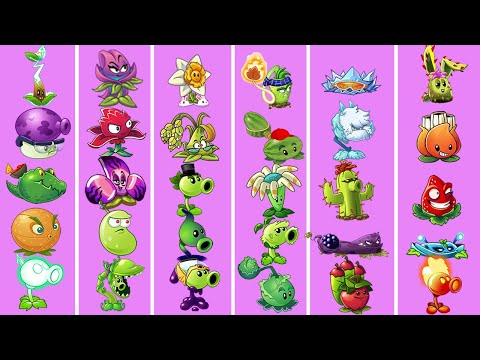 Random 06 Team Max Level Vs 05 Round Team Zombie - Which Team Plant Strongest? - PvZ 2 Team 05 Plant
