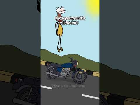 Never park your bike in the sun! 😂 ( best animation memes ) #shorts