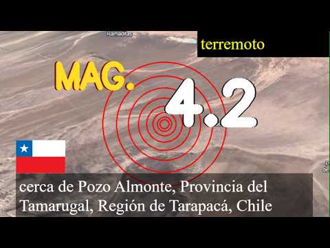😱🚨  Terremoto cerca de Pozo Almonte, Provincia de Tamarugal, Región de Tarapacá, Chile actualizacion